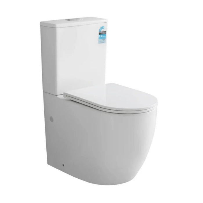 655*385*840mm Poseidon Dune Tornado Rimless Ceramic Back To Wall Toilet Suite