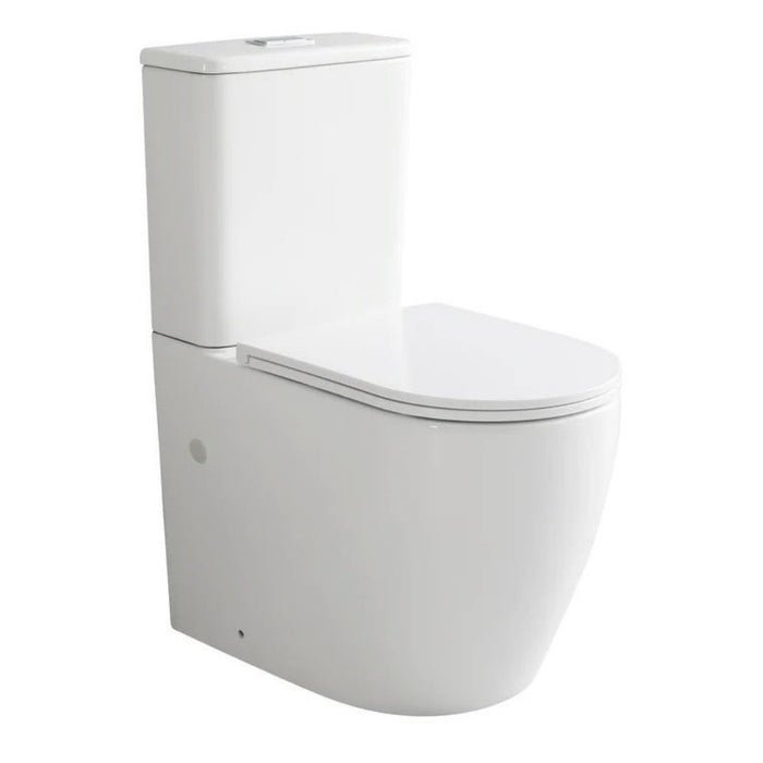 655*385*840mm Poseidon Nova Tornado Rimless Ceramic Back To Wall Toilet Suite