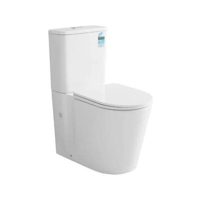 655*385*840mm Poseidon Alora Tornado Rimless Ceramic Back To Wall Toilet Suite