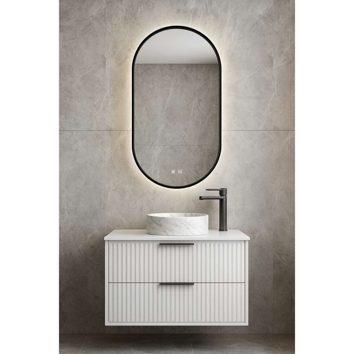 500*900mm Poseidon LUMIX Oval Sensor Control Bluetooth Framed LED Smart Mirror