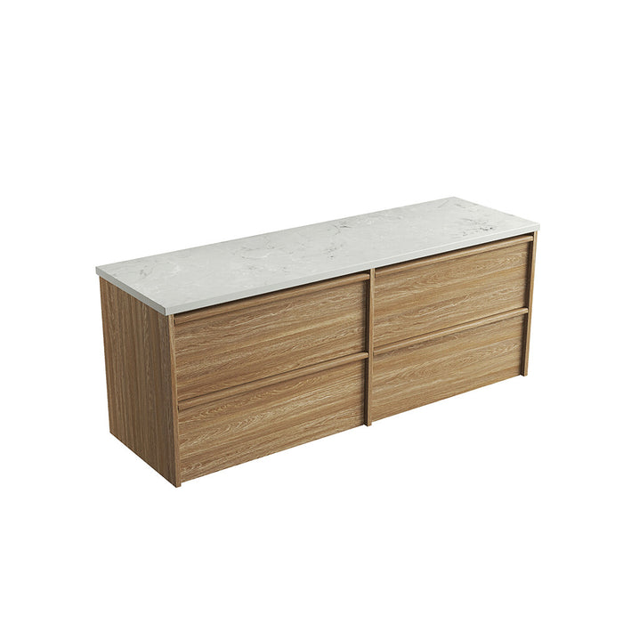 600-1800*460*560mm Aulic Venetta Harvest Oak Plywood Framed Wall Hung Vanity