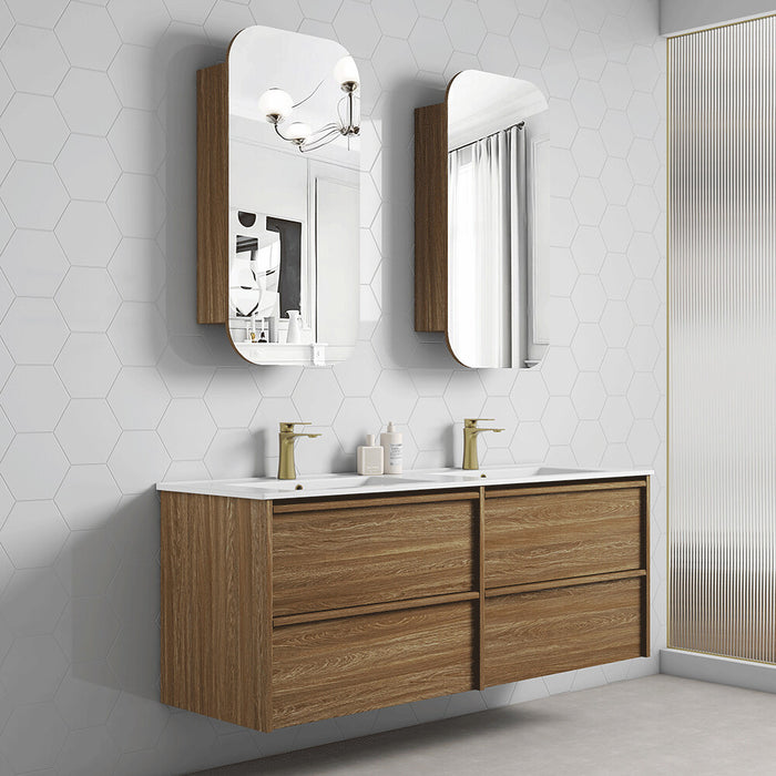 600-1800*460*560mm Aulic Venetta Harvest Oak Plywood Framed Wall Hung Vanity