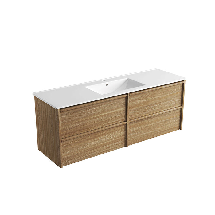 600-1800*460*560mm Aulic Venetta Harvest Oak Plywood Framed Wall Hung Vanity