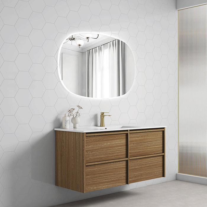 600-1800*460*560mm Aulic Venetta Harvest Oak Plywood Framed Wall Hung Vanity