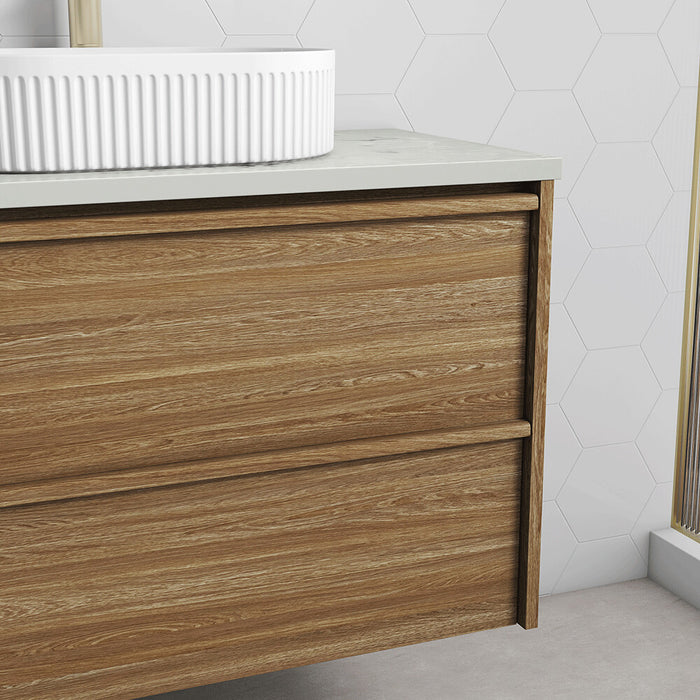 600-1800*460*560mm Aulic Venetta Harvest Oak Plywood Framed Wall Hung Vanity