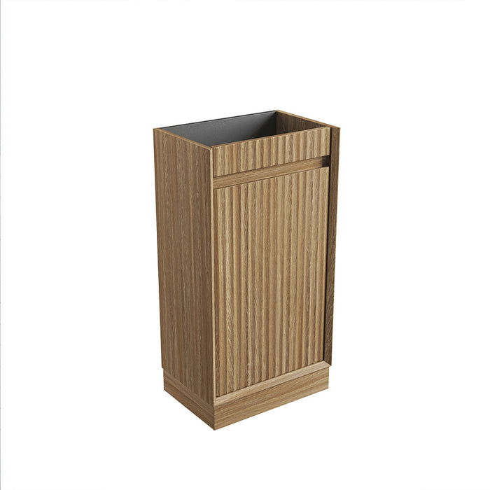 450*300*840mm Aulic Ravia Harvest Oak Plywood Fluted Mini Freestanding Vanity