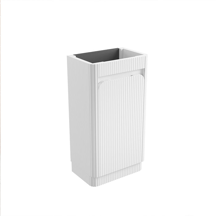 450*300*840mm Aulic Hartelle Matt White Plywood Fluted Curved Mini Freestanding Vanity