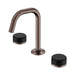 Nero Serenity Lead-Free DZR Brass Basin Set Edge Spout With Marquina Black Handle