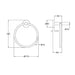 ACL Otus Slimline Brushed Copper Stainless Steel Towel Ring