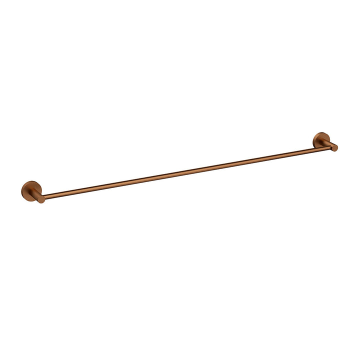 900mm ACL Otus Slimline Brushed Copper Stainless Steel Single Round Towel Rail