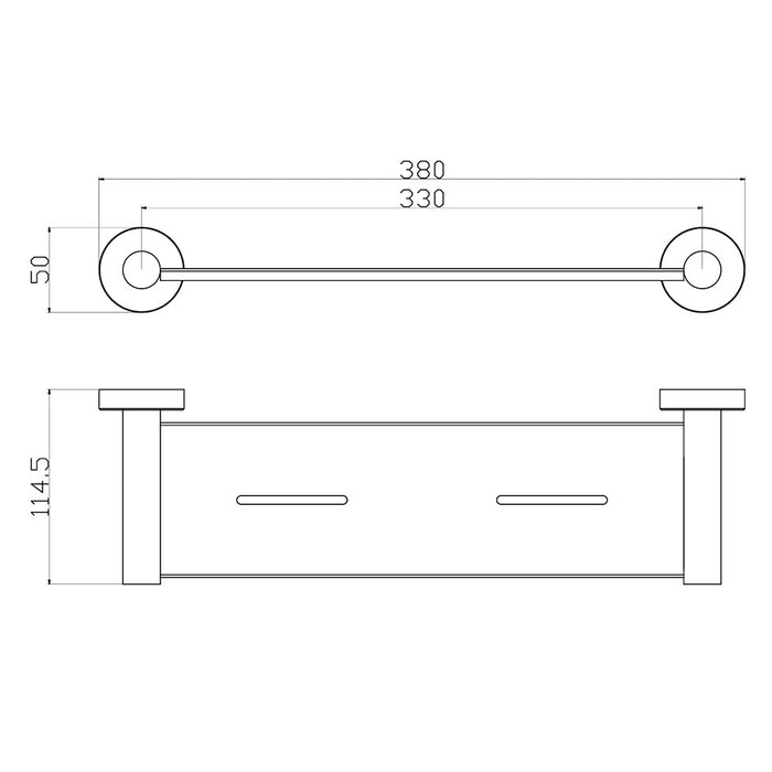 ACL Otus Slimline Brushed Copper Stainless Steel Metal Shelf