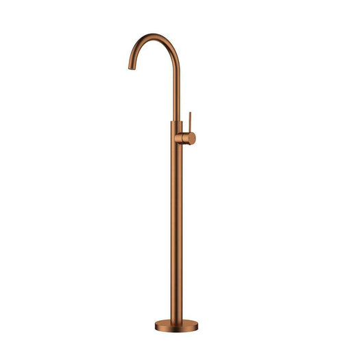 ACL Otus Slimline Brushed Copper Stainless Steel Round Freestanding Bath Mixer