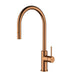 ACL Otus Slimline Brushed Copper Stainless Steel Gooseneck Pull-Out Sink Mixer