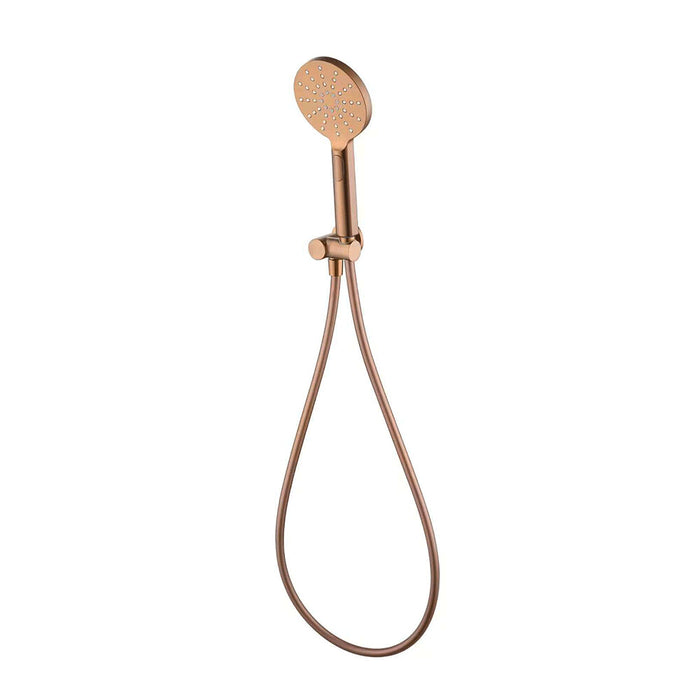 ACL Cora Brass Round Hand Shower On Wall Outlet Bracket