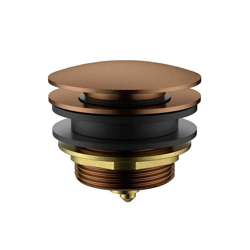 ACL Brushed Copper Brass Bath Removable Pop-up Waste No Overflow