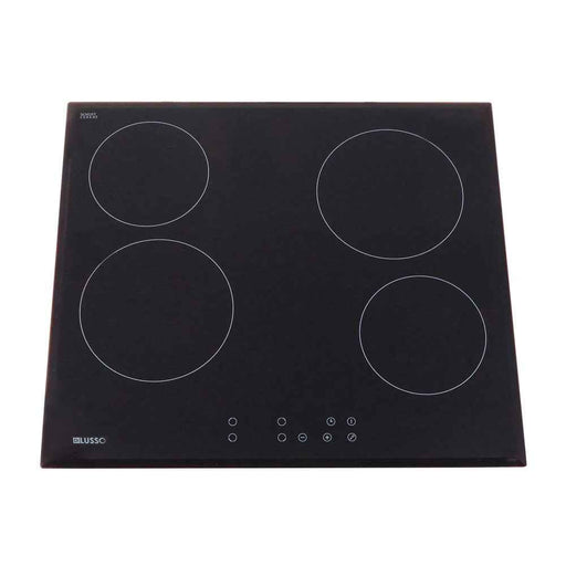 600mm Dilusso Schott Bevelled Edged Black Glass Sensor Touch Ceramic Cooktop