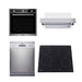 600mm Dilusso Stainless Oven + Ceramic Cooktop + Telescopic Rangehood + Dishwasher Kitchen Appliance Package