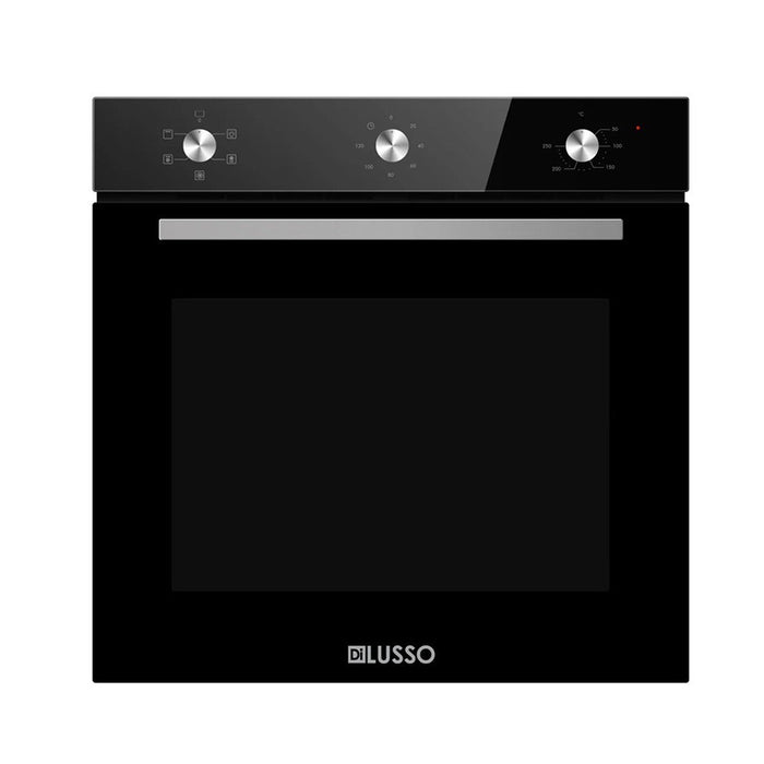 600mm Dilusso Black Oven + Gas Cooktop + Concealed Rangehood + Dishwasher Kitchen Appliance Package