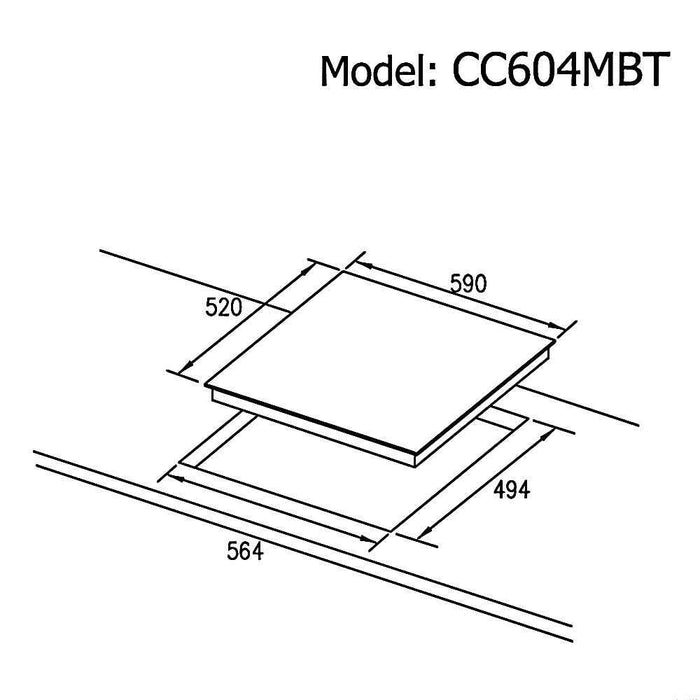 600mm Dilusso Stainless Oven + Ceramic Cooktop + Telescopic Rangehood + Dishwasher Kitchen Appliance Package