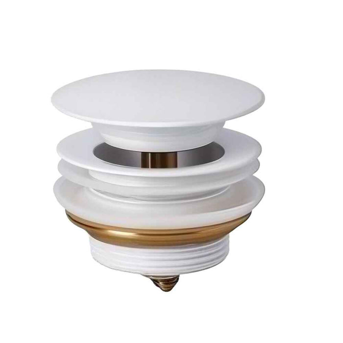 40mm Matt White/Gloss White Non Overflow Bathtub Pop Up Waste
