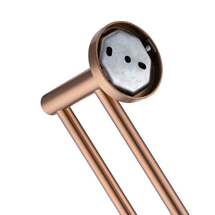 800mm Aquaperla LUCID PIN Brushed Copper Cuttable Double Towel Rail