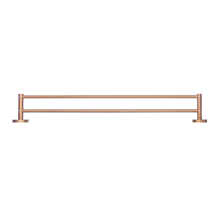 800mm Aquaperla LUCID PIN Brushed Copper Cuttable Double Towel Rail