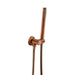 Aquaperla Brushed Copper Round Shower Rail With Handheld Shower