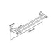 800mm Aquaperla LUCID PIN Brushed Copper Cuttable Double Towel Rail