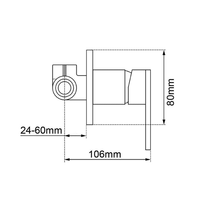 Aquaperla LUCID PIN Brushed Copper Round Wall Mixer