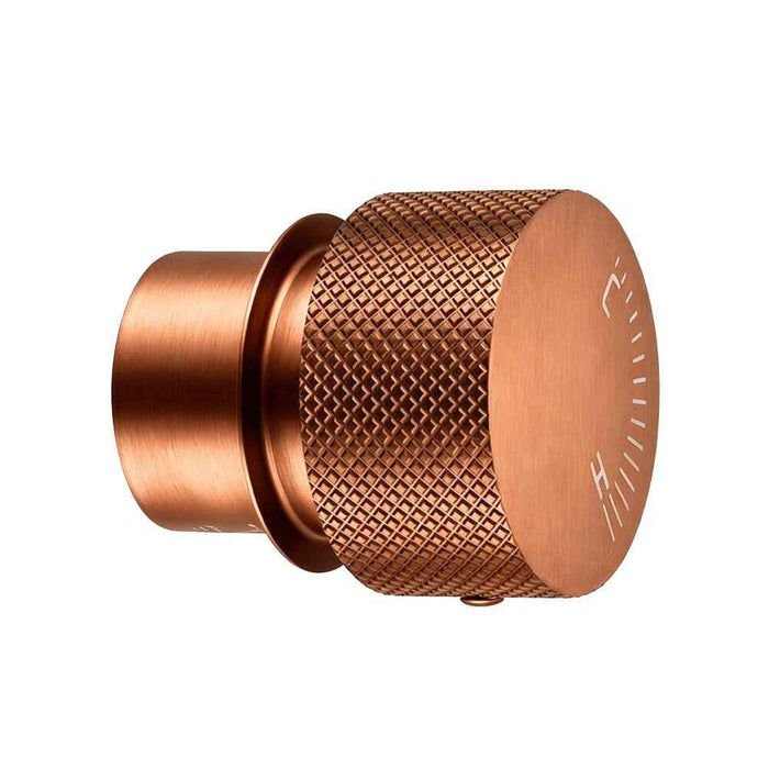 Aquaperla Progressive Brushed Copper Round Wall Mixer Handle