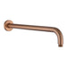 400mm Aquaperla Brushed Copper Round Wall Shower Arm