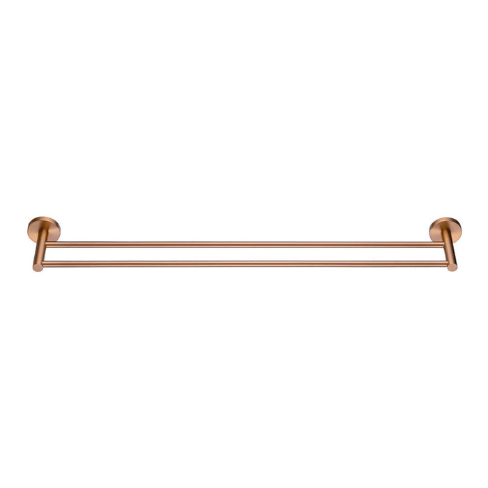 800mm Aquaperla LUCID PIN Brushed Copper Cuttable Double Towel Rail