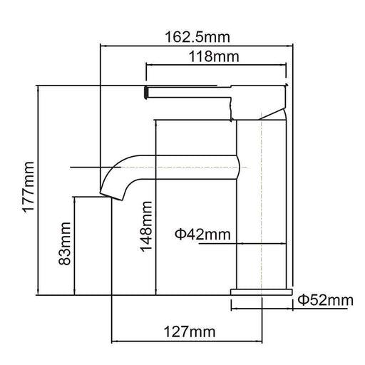 Aquaperla LUCID PIN Brushed Copper Round Basin Mixer