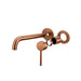 Aquaperla LUCID PIN Brushed Copper Round Wall Mixer With Spout
