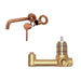 Aquaperla LUCID PIN Brushed Copper Round Wall Mixer With Spout