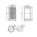 420*420*842mm Aulic Civaro Matt White Plywood Fluted Mini Freestanding Pillar Vanity