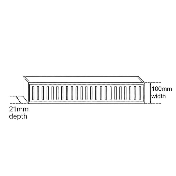300-5600*21*100mm Aquaperla Brushed Bronze Ezy UV Stable Anodised Aluminium Flow Floor Grate