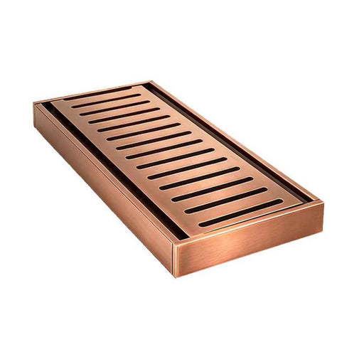 300-5600*21*100mm Aquaperla Brushed Bronze Ezy UV Stable Anodised Aluminium Flow Floor Grate