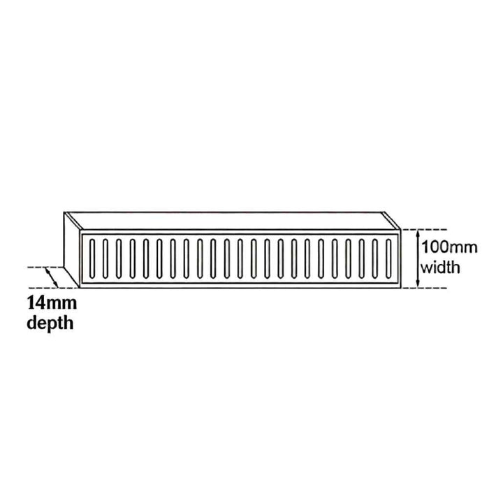 300-5600*14*100mm Aquaperla Brushed Bronze Ezy UV Stable Anodised Aluminium Flow Floor Grate