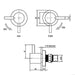 Matt Black Bathroom Tapware Range - Wall Top Assemblies, Washing Machine Stops & Wall Spout