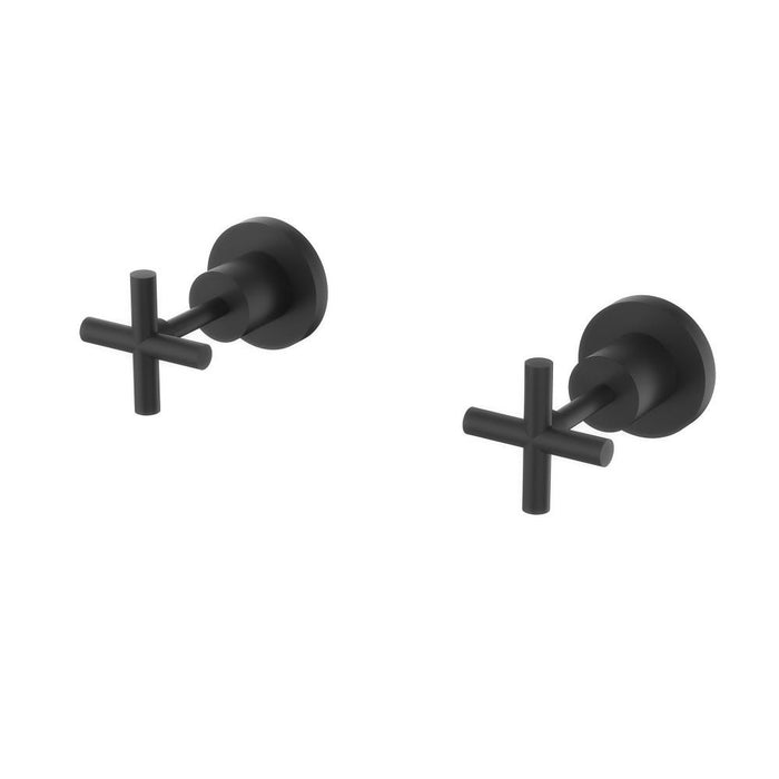 Matt Black Bathroom Tapware Range - Wall Top Assemblies, Washing Machine Stops & Wall Spout