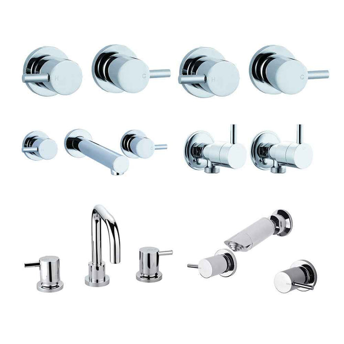 PJK90NZ Range Tapware - Basin, Bath, Washing Machine, Shower And Wall Taps Sets