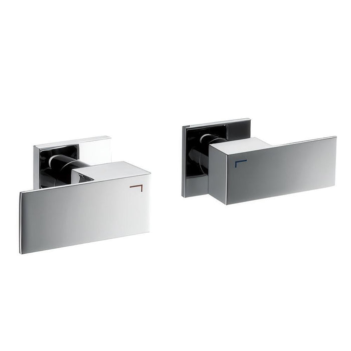Square Bathroom Tapware Range - Wall Top Assemblies, Washing Machine Stops & Spa/Sink Wall Set