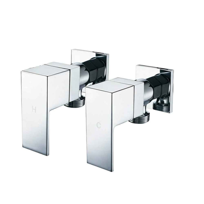 Square Bathroom Tapware Range - Wall Top Assemblies, Washing Machine Stops & Spa/Sink Wall Set
