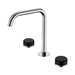 Nero Serenity Lead-Free DZR Brass Bath/Kitchen Set Edge Spout With Marquina Black Handle