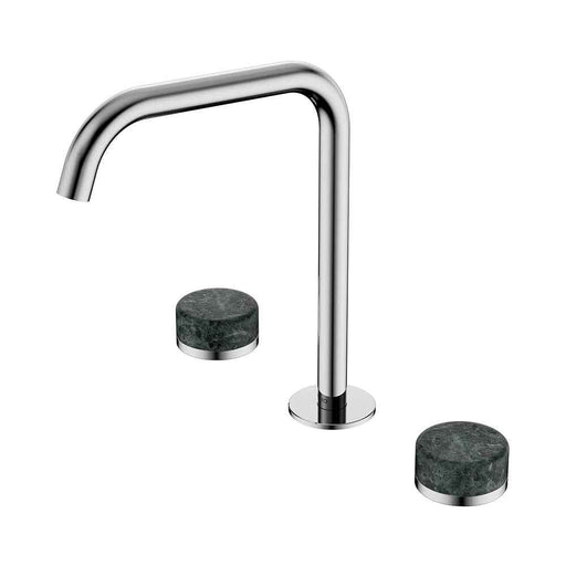 Nero Serenity Lead-Free DZR Brass Bath/Kitchen Set Edge Spout With Verde Alpi Handle