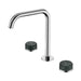 Nero Serenity Lead-Free DZR Brass Bath/Kitchen Set Edge Spout With Verde Alpi Handle