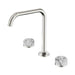 Nero Serenity Lead-Free DZR Brass Bath/Kitchen Set Edge Spout With Arabescato Corchia Handle