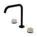Nero Serenity Lead-Free DZR Brass Bath/Kitchen Set Edge Spout With Rome Travertine Handle