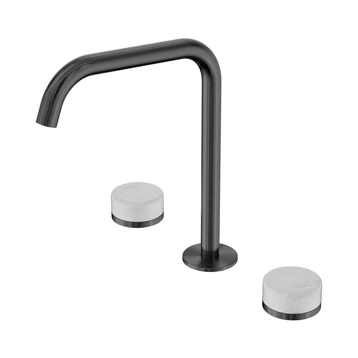 Nero Serenity Lead-Free DZR Brass Bath/Kitchen Set Edge Spout With Carrara Handle